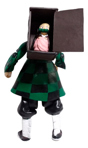 Imagen 5 de 6 de Tanjiro Figura Demon Slayer Articulada Con Accesorios Y Caja