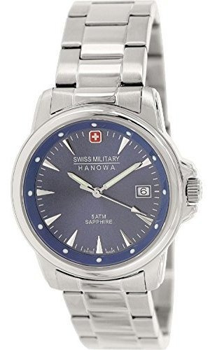 Plata Acero Inoxidable Reloj Suizo De Cuarzo Swiss Military 