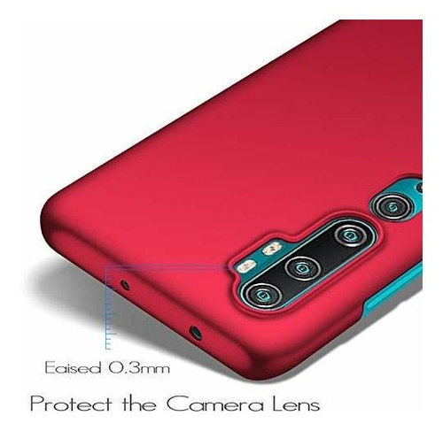 Imagen 3 de 7 de Funda Xiaomi Mi Note 10/mi Cc9 Pro/mi 10 Pro-(rojo Liso)