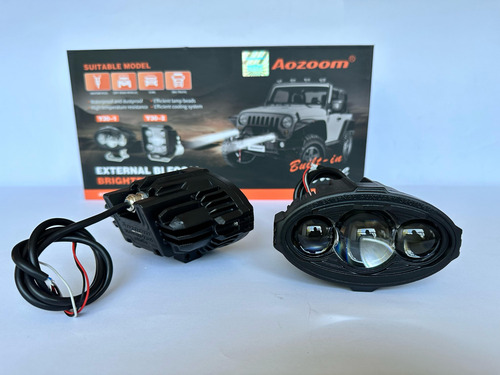 Faros Auxiliares Aozoom Y30-1 Baja Y Alta Azul Claro