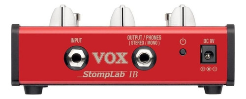 Pedal de efecto VOX StompLab IB rojo