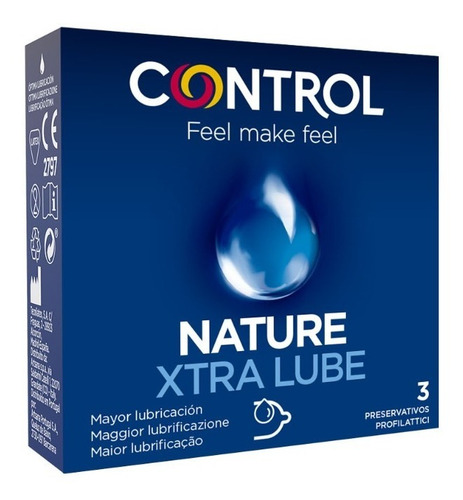 Imagen 1 de 6 de Preservativos Control Nature Xtra Lube X3 Uds