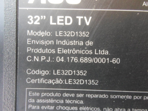 Régua De Tela Tv Aoc Le 32 D 1352 Hv 320wxc-200