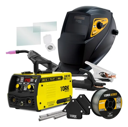 comprar Maquina Solda Super Combo Kab 140 Mig Sem Gás Mma Tig Tork