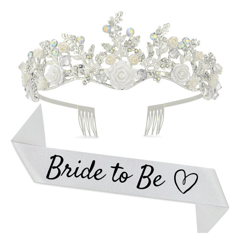 Bride To Be Sash And Tiara - Banda De Novia Y Diadema