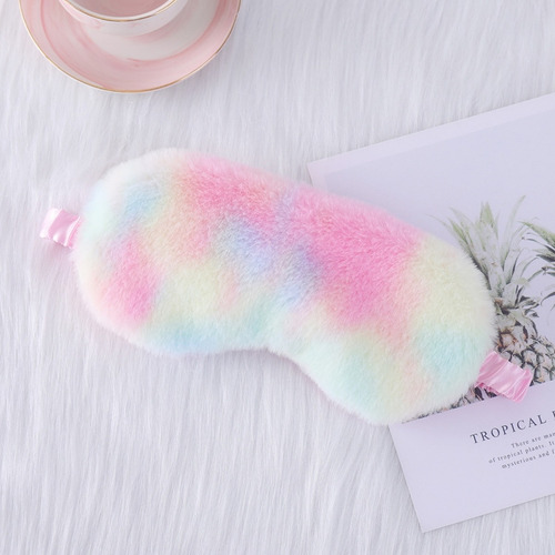 2 Antifaz Para Dormir Ajustable Felpa Suave Colores Kawaii