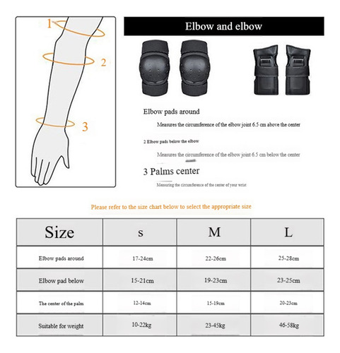 6 Pcs Rodilleras Coderas Y Muñequeras Protectores Patineta