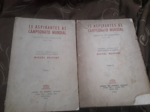 Libro De Ajedrez Campeonato Mundial 1953 Najdorf 2 Tomos