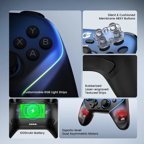 Gamesir Super Nova Hall Effect, 1000 Hz Para Pc, Switch-blue