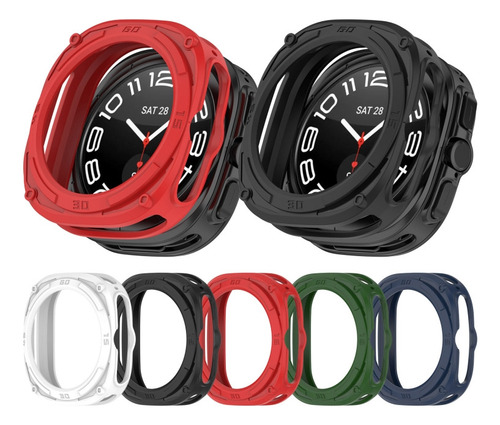 Compatible Funda De Reloj De Tpu Negra Para Samsung Galaxy