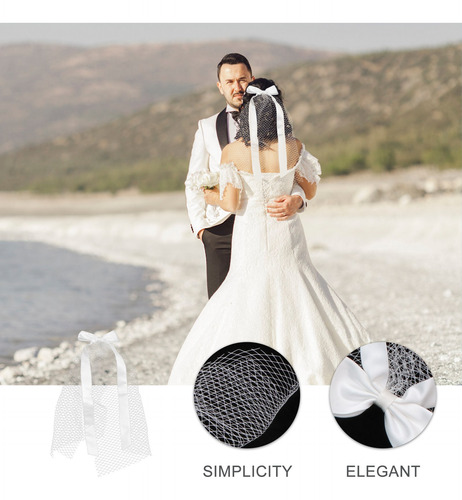 Imagen 6 de 8 de 1pc Decorativo Pequeño Velo Para Las Mujeres Novia Boda