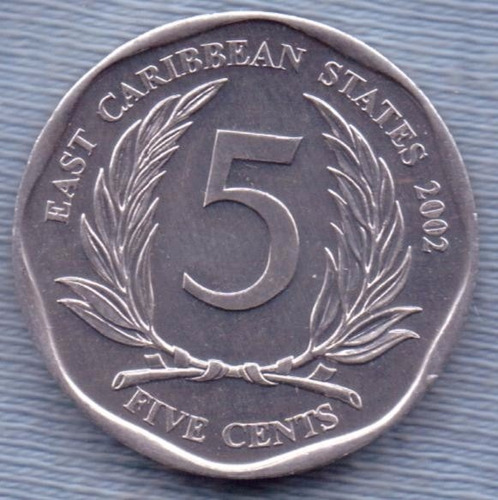 Estados Caribeños Del Este Britanicos 5 Cents 2002 *