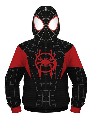 Niño Spiderman Sudadera Capucha Cosplay Superhéroe Disfraz