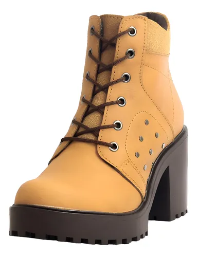 Botines Cuero Mujer Melon Suaves Comodos Zapatos Moda