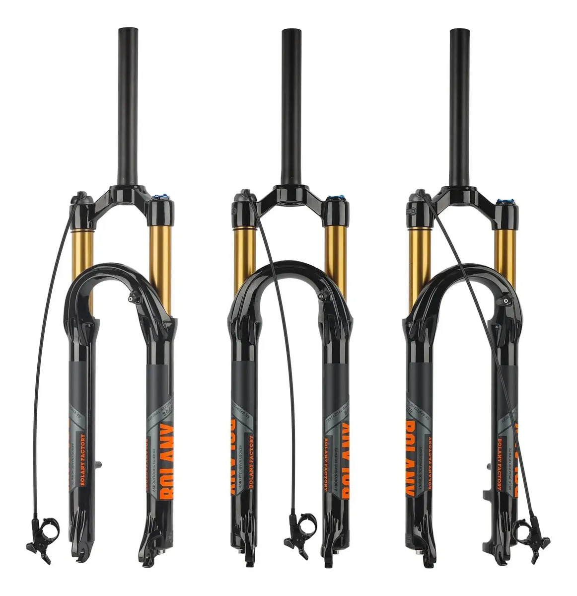 Horquilla De Suspensión De Bicicleta Bolany 29r Qr Disc Brak Color Fka321-29srgd Clarinete Tubo de oro negro