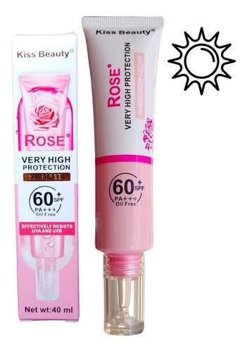 Protector Solar Invisible Sin Oleo 60 Spf Crema Kiss Beauty