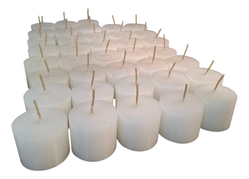 24 Pzs. Velas Cirio 5x4 Cms. Excelente Calidad. Blanco Lisa