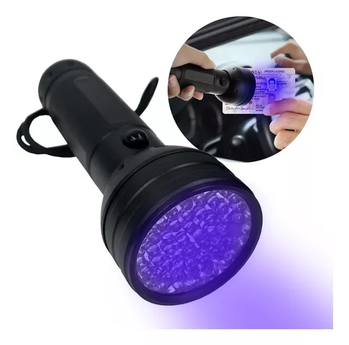 Linterna UV Ultravioleta Luz Negra Portatil de Mano con 51 LED Detector de  Orina