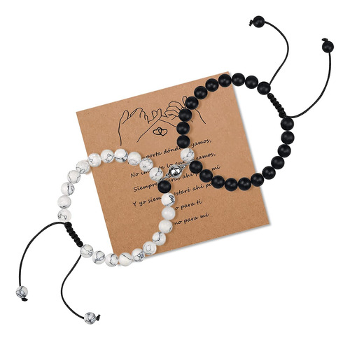 Pulseras Pareja Pulseras Amigas Ajustable Pulsera Piedras