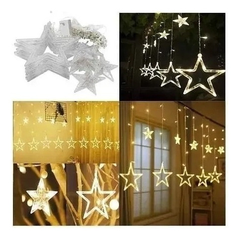 Y Navidad Luz Led Cascada Decorativo Estrella Adorno