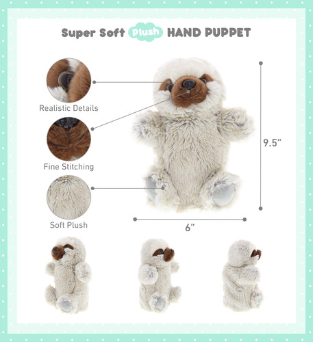 Marioneta De Mano De Peluche Dollibu Perezoso Para Niños