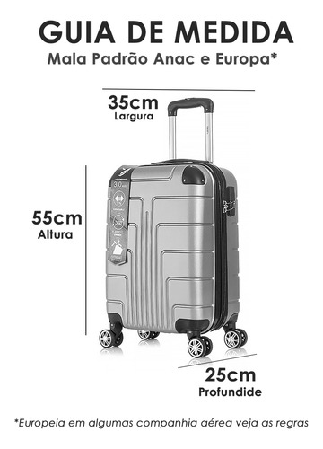 Se permite llevar bolsa de viaje, avión de 10 kg, 55 x 35 x 25 cm, color rígido, oro rosa