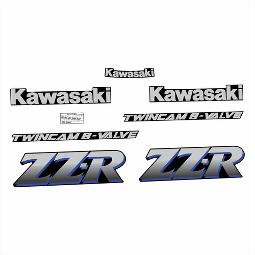 Calcos Kawasaki Zzr 250 Metalizadas Varios Colores