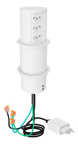 Torre Tomada Automática Indução 3 Tomadas (cabo 4mm) Tr03aw