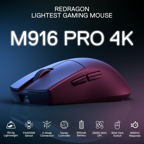 Ratón Inalámbrico Para Juegos Redragon M916 Pro 26k Dpi Ultr