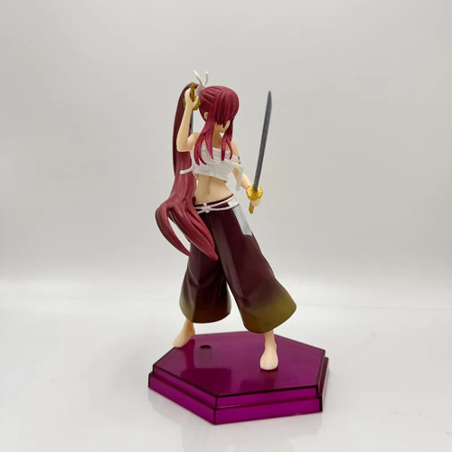 Boneco Erza Scarlet Titania Fary Tail Anime 17cm Com Base