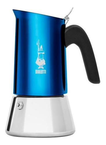 Cafeteira Italiana De Inox Vênus 6 Xícaras Azul Bialetti  