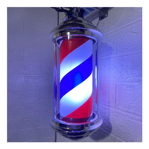 Peluquería Shop Sign Light Rotating Energy Saving Barber Color 40cm Red Blue White Forma De La Base As Described Tipo De Respaldo As Described