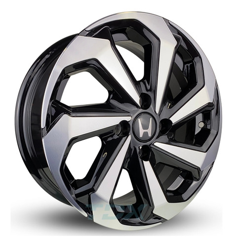 Rodas Tarantula Honda Fit City Civic Aro 15 (jogo) + Bicos Cor Preto Com Diamantado