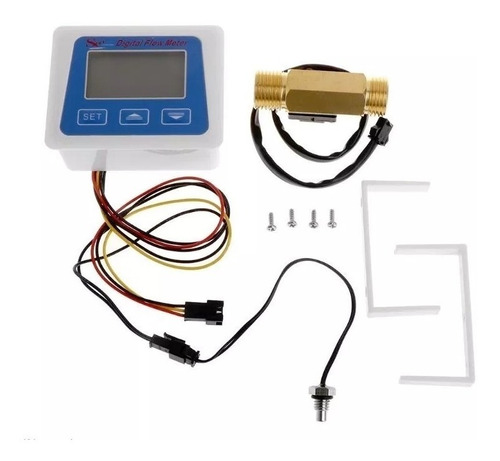 Sensor Flujo 1/2 + Medidor Digital Lcd Caudalimetro