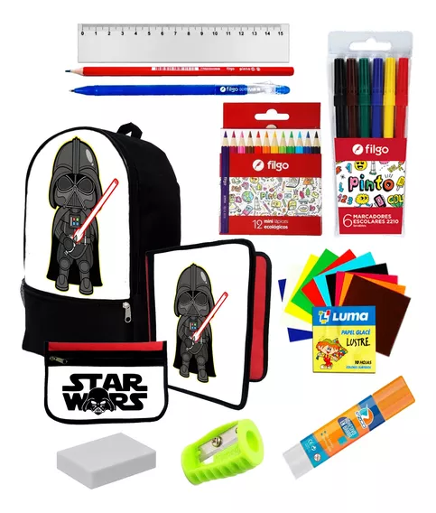 Kit Mochila Grande+ Utiles Darth Vader Mini C211