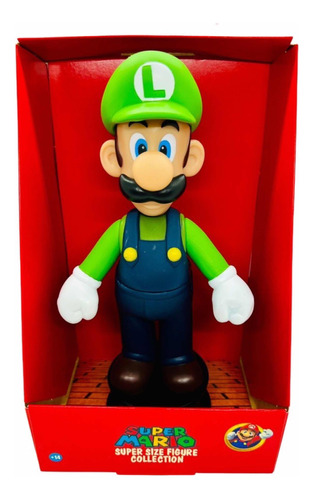 Boneco Importado Articulado Super Mário Bros Luigi 23cm