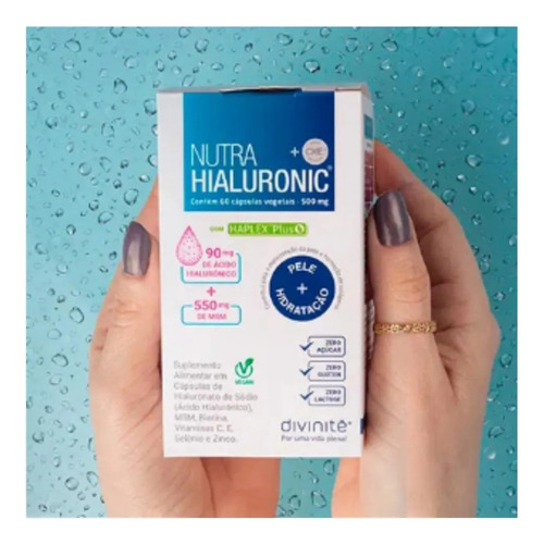 Suplemento Alimentar Nutrahialuronic C/ 60 Cápsulas: 500mg Sem Sabor