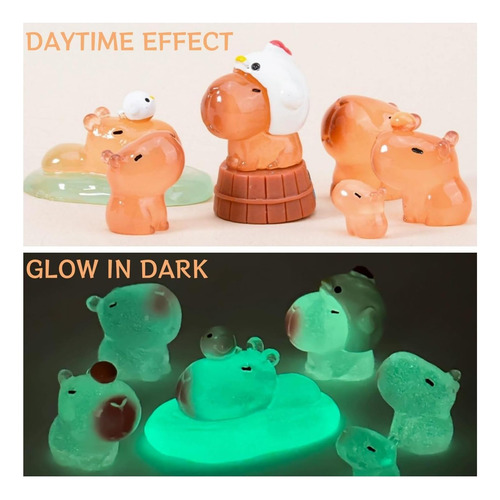 Capibara Luminoso De 9 Cm Para Tablero De Auto | Nmohydeu