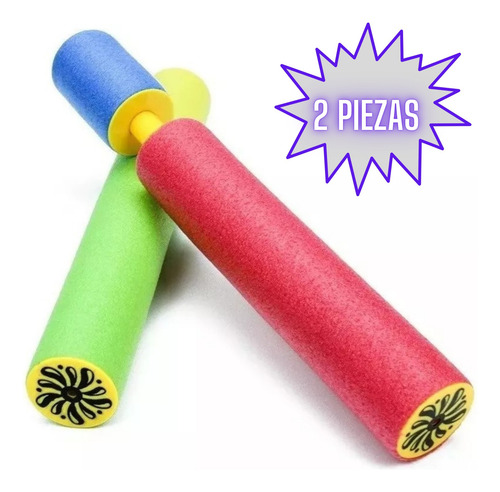 2 Pistola Lanzador Agua Tubo Alberca Juego Playa Diversión G