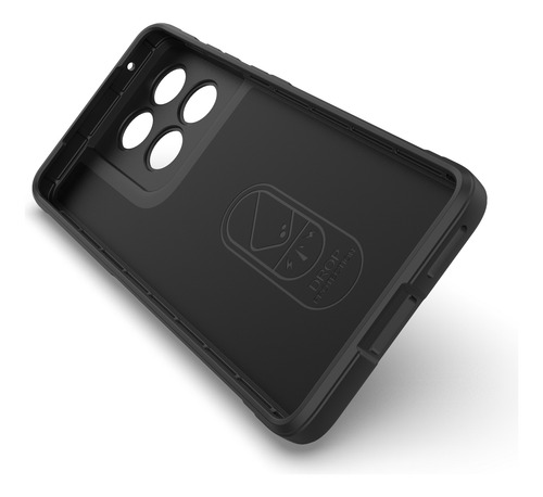 Funda Para Moto Edge 60 Fusion Case Uso Rudo Soft Silicone Negro Non-slip