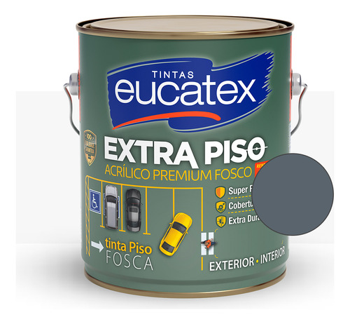 Tinta Acrílica Para Pisos Premium Cinza Eucatex 3,6l