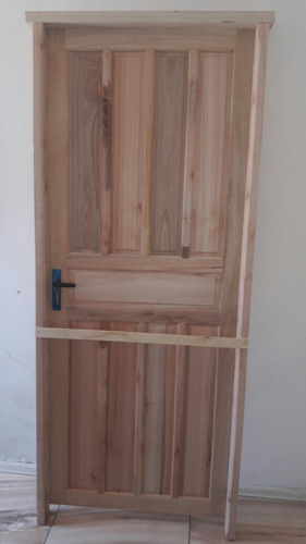 Puerta De Exterior Madera Ciega Eucalipto Economicas