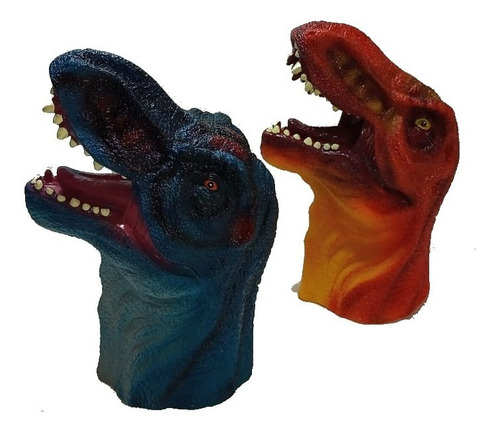 Imagen 1 de 5 de Titere De Goma Dinosaurio T-rex Jurassic World 26 Cm