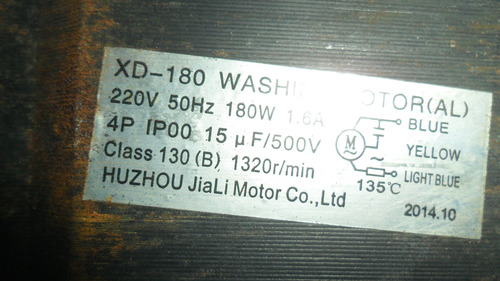 Motor Para Lavarropas Philco Con Polea Wm-ph08 Xd-180 (Usado)