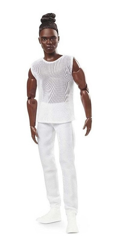 Imagem 2 de 12 de Barbie Ken Negro Collector Looks Com Tranças Coque Ms