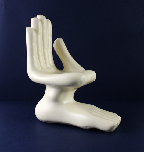 Pedro Friedeberg,mano Pie,escultura De Ceramica