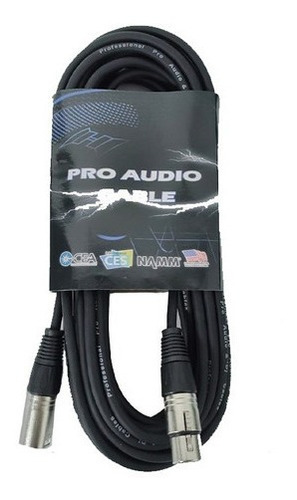 Imagen 3 de 7 de Cable Profesional Pro Audio Canon Xlr 15,2 Mts Negro Cuota