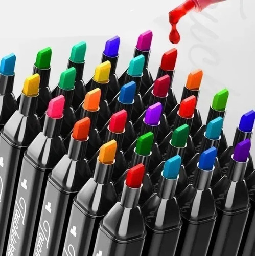 Conjunto Estojo Com 120 Canetas Marcadoras Cores Vibrantes
