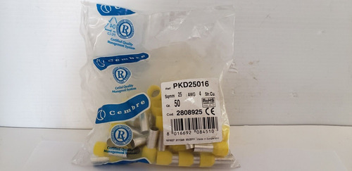 Pkd25016 Insulated End Sleeve, 4 Awg 25mm² 2808925, Ccs