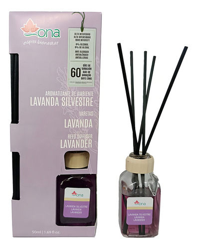 Aromatizante En Varitas Lavanda Silvestre 50 Ml Ona